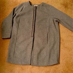 Liz Claiborne stunning grey winter coat with rhinestone detailing. Size 3X
